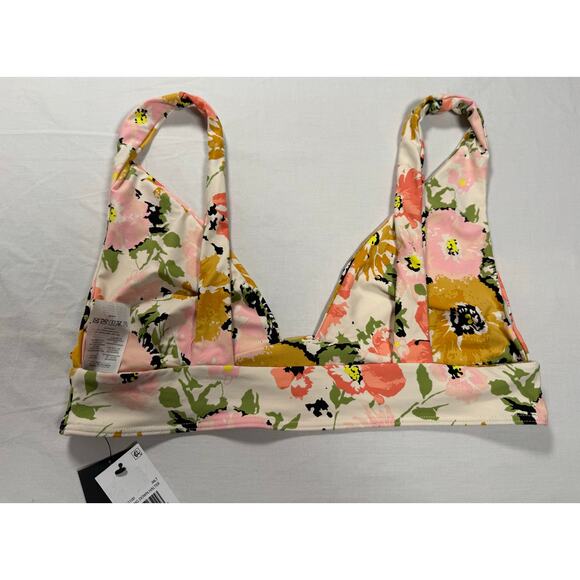 Volcom Counting Down Halter Bikini Top Size XL Floral - Picture 2 of 8